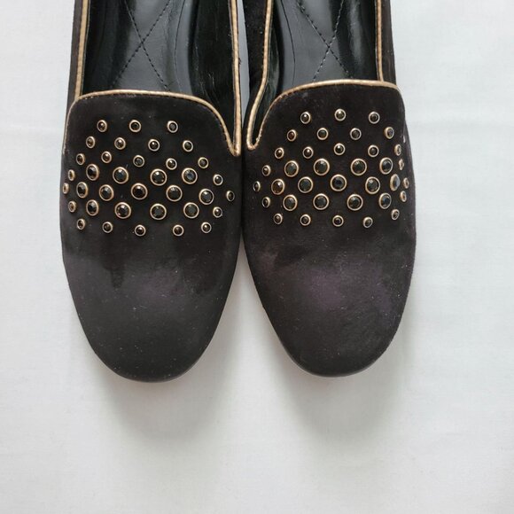 ISOLA Women’s Risa Black Suede Leather Slip-On Loafer Pump Size 8 1/2 - Picture 6 of 15